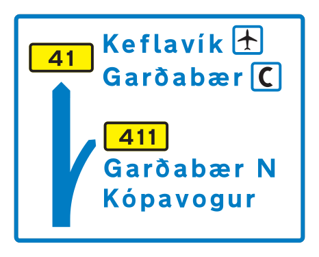 703.1 - Wegweiser für geradeaus Verkehrsschild