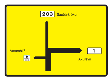 703.2 - Zeichen für lokale Richtungsangaben (schematisch) Verkehrsschild