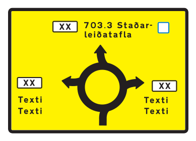 703.3 - Texttafel für Wegweisertafeln mit schematischen Kreisverkehrsanzeigen Verkehrsschild