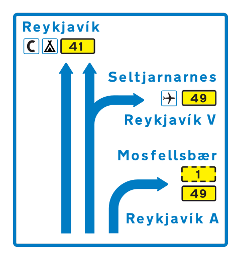 707 - Fahrstreifen-Wegweiser Verkehrsschild