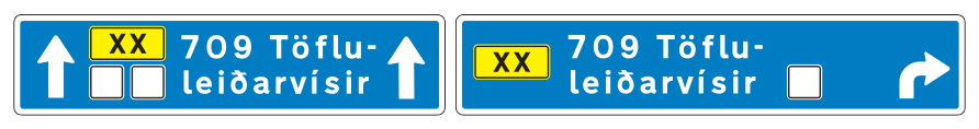 709 - Texttafel für Vorwegweiser Verkehrsschild