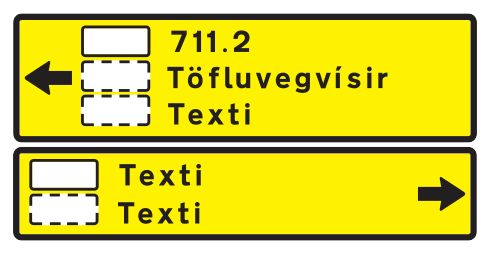 711.2 - Texttafel für Vorwegweiser Verkehrsschild