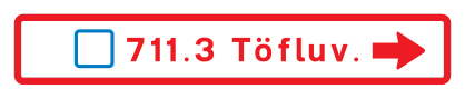 711.3 - Texttafel für Vorwegweiser Verkehrsschild