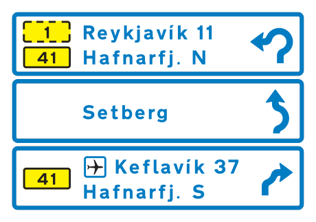 712.1 - Wegweiser für Kreisverkehr Verkehrsschild