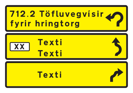 712.2 - Texttafel für Kreisverkehr-Wegweiser Verkehrsschild
