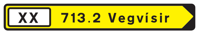 713.2 - Texttafel für Wegweiser Verkehrsschild