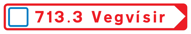 713.3 - Texttafel für Wegweiser Verkehrsschild
