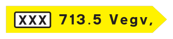 713.5 - Texttafel für Wegweisertafeln Verkehrsschild