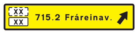 715.2 - Texttafel für Straßenverlaufspfeile Verkehrsschild