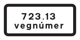723.13 - Texttafel für weiße Straßennummernschilder Verkehrsschild