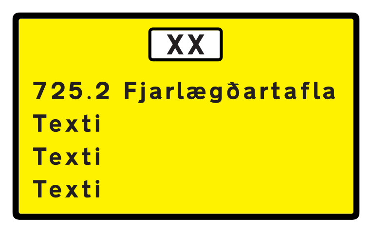 725.2 - Texttafel für Entfernungsschild Verkehrsschild