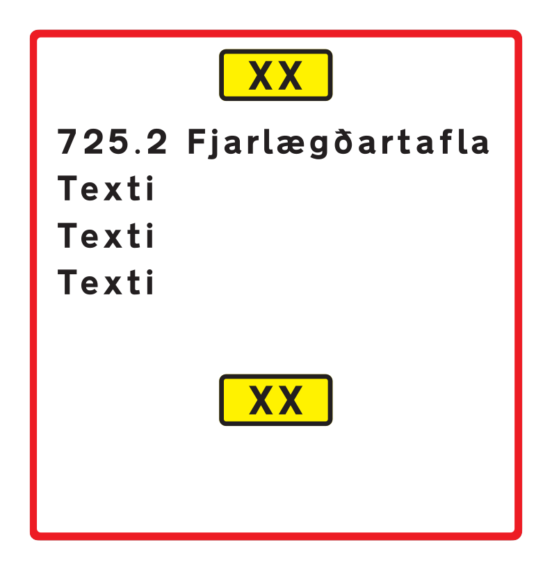 725.3 - Texttafel für Entfernungsangaben Verkehrsschild