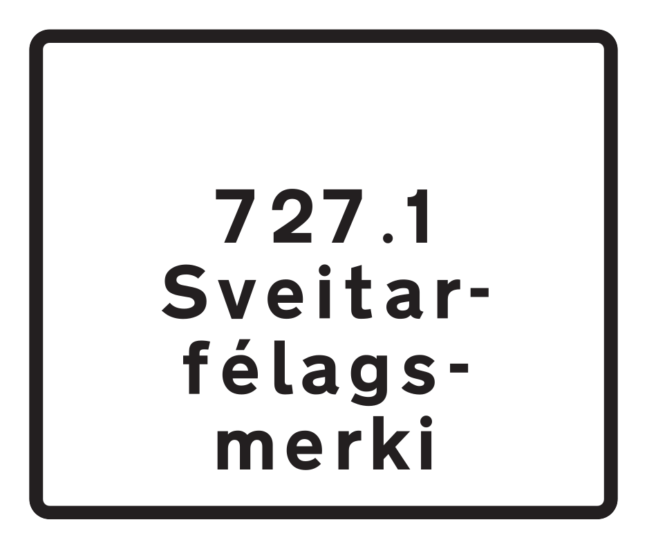 727.1 - Texttafel für Gemeindegrenze Verkehrsschild