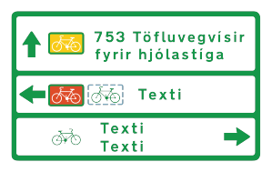 753 - Texttafel für Radwegleitschilder Verkehrsschild