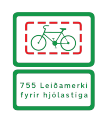 755 - Texttafel für Radwegweiser Verkehrsschild