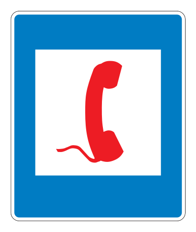 760.5 - Notruftelefon oder Funkgerät Verkehrsschild