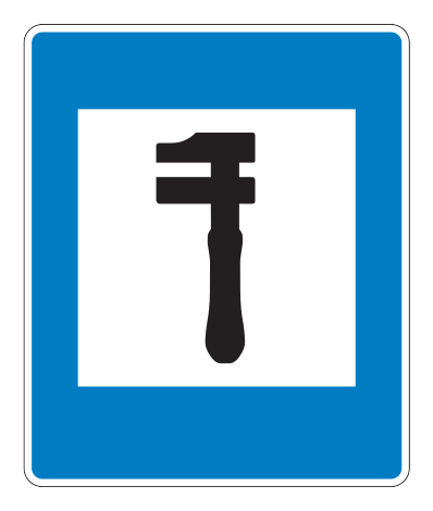 762.3 - Kfz-Werkstatt Verkehrsschild