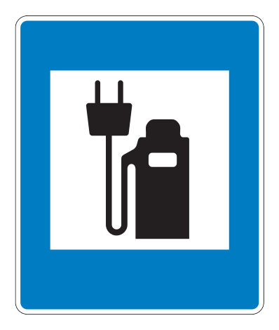 762.5 - Ladestation für Elektroautos Verkehrsschild