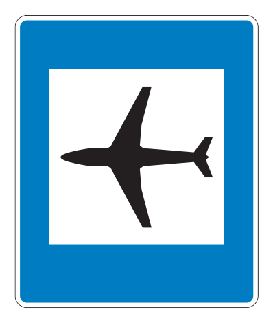 762.6 - Flughafen Verkehrsschild