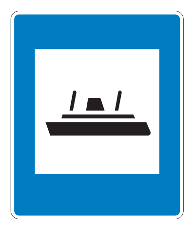 762.7 - Autofähre Verkehrsschild