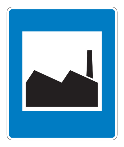 762.9 - Industriegebiet Verkehrsschild