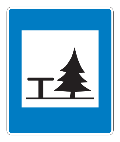 764.5 - Rastplatz Verkehrsschild