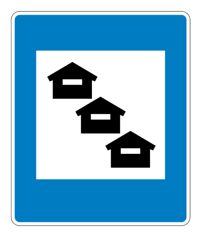 766.5 - Ferienhausgebiet Verkehrsschild