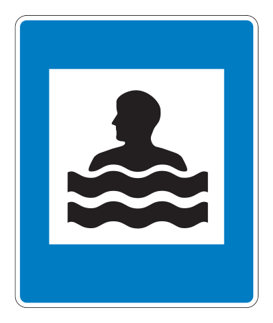 768.31 - Schwimmplatz Verkehrsschild