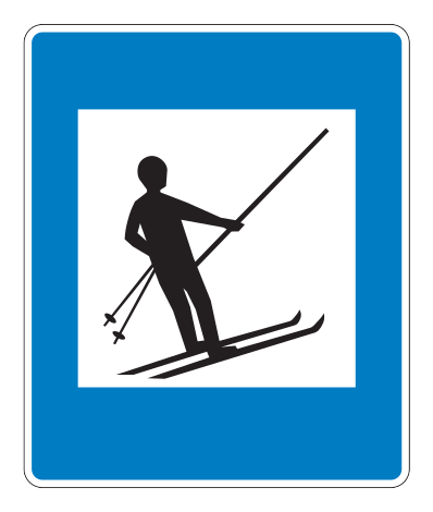 768.32 - Skigebiet Verkehrsschild