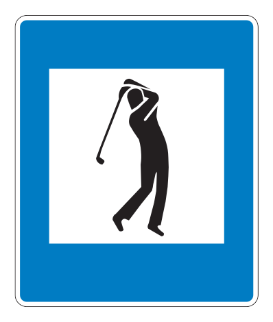 768.33 - Golf Verkehrsschild