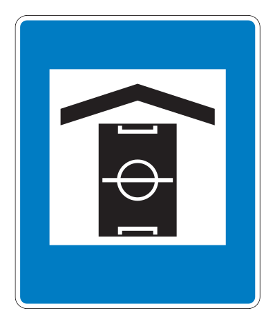 768.35 - Sporthalle Verkehrsschild