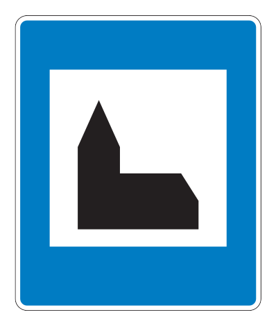 768.41 - Kirche Verkehrsschild