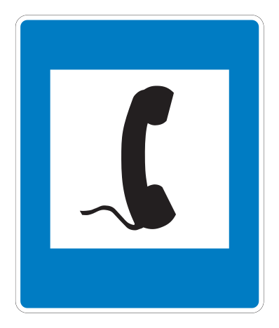 E02.21 - Öffentliches Telefon Verkehrsschild