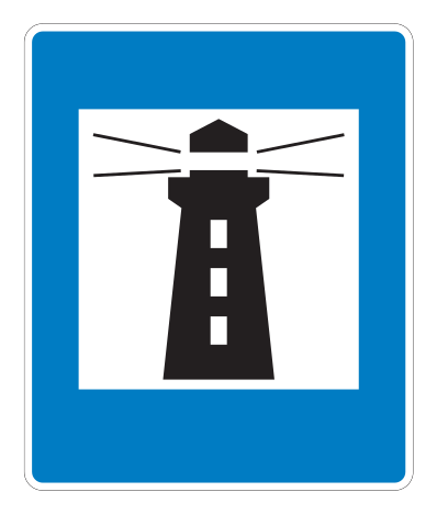 E02.48 - Leuchtturm Verkehrsschild