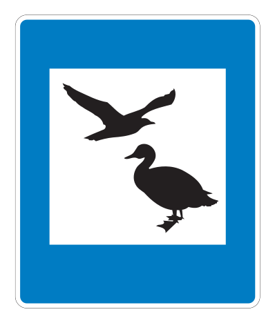 E02.66 - Vogelbeobachtung Verkehrsschild