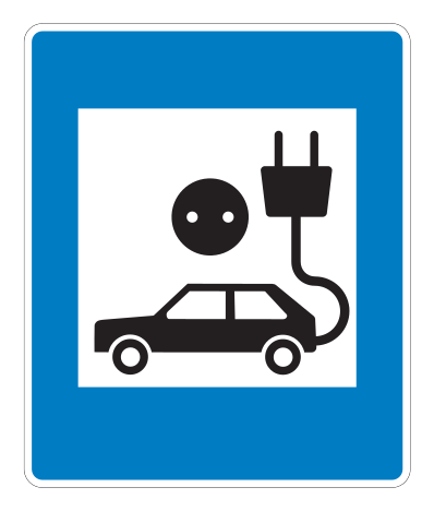 E03.16 - Aufladung für Elektroautos Verkehrsschild