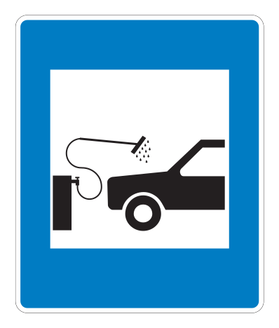 E03.36 - Waschanlagen-Plan Verkehrsschild
