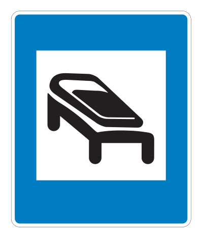 E05.12 - Schlafplatz Verkehrsschild