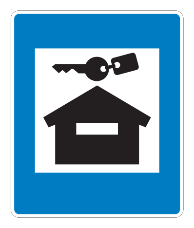E05.41 - Sommerhaus zu vermieten Verkehrsschild