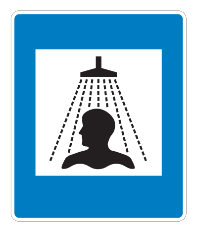 E06.21 - Duschen Sie Verkehrsschild