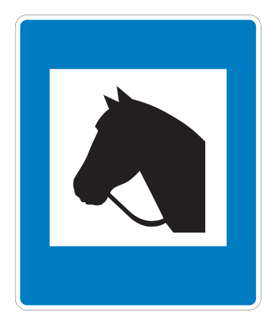E07.21 - Pferdeverleih Verkehrsschild