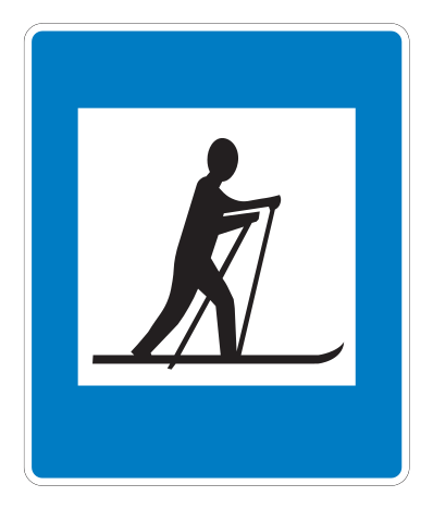 E07.43 - Skigebiet Verkehrsschild