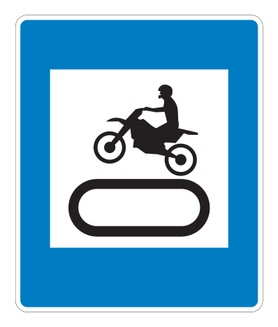 E07.58 - Motorradweg Verkehrsschild