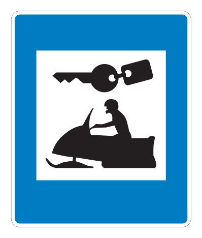 E07.61 - Schneemobilverleih Verkehrsschild