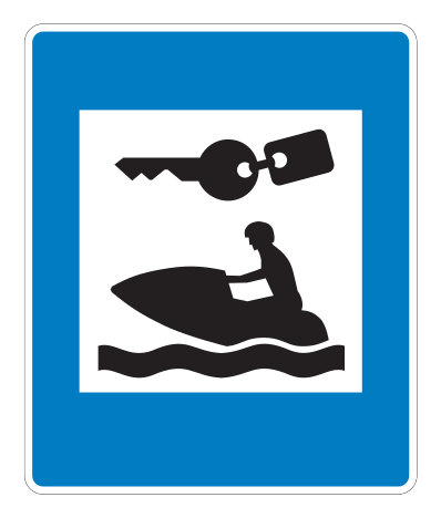 E07.62 - Wasserstrahlen zu vermieten Verkehrsschild