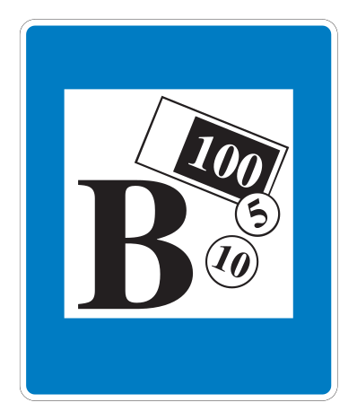 E08.21 - Wegweiser (Bank) Verkehrsschild