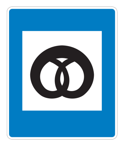 E08.43 - Baker Verkehrsschild