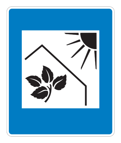 E08.46 - Gewächshaus Verkehrsschild