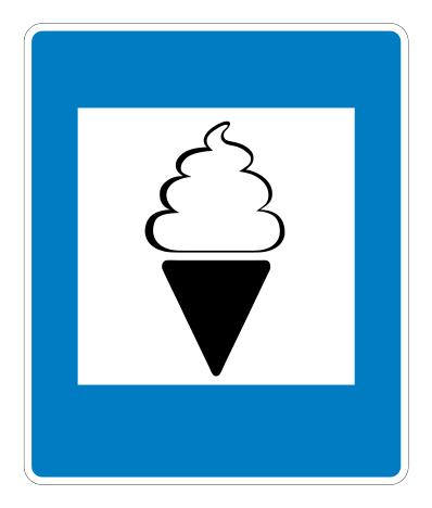 E08.47 - Eisdiele Verkehrsschild