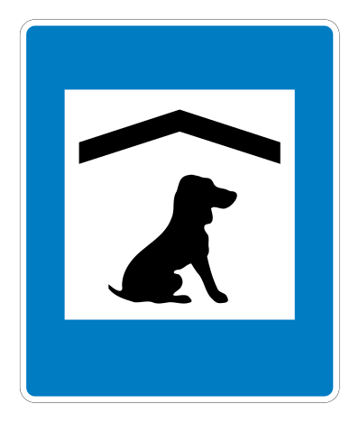 E08.61 - Hundehotel Verkehrsschild